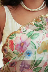 Jenna White Silk Blouse